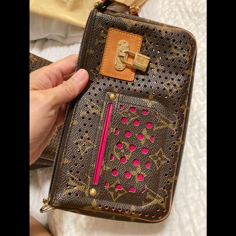 💯 Auth Louis Vuitton Perforated Speedy/pochette - Picture 9 of 13